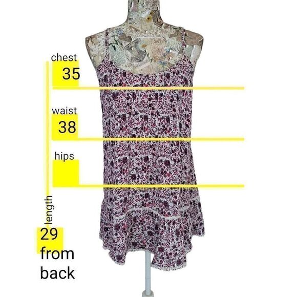 American Eagle Outfitters Short Ditsy Floral Cottagecore Casual Beach Sun Dress - Picture 4 of 13